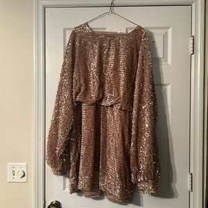 Boohoo sequin dress size 20